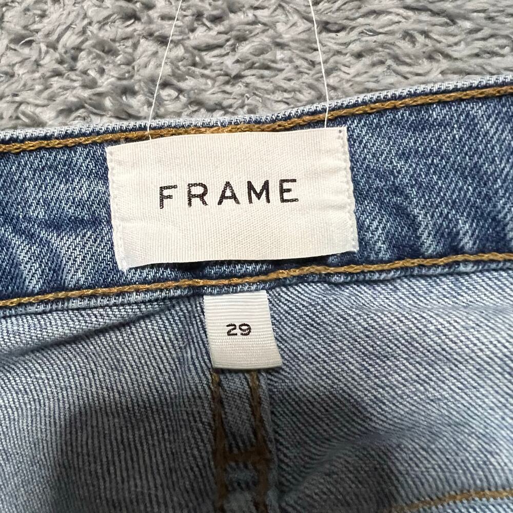 FRAME Jeans Womens 29 (31x27.5) Le Svlvie Straight  Blue Denim Pants - Picture 5 of 11